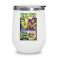 Teenage Mutant Ninja Turtles Retro Neon Comic Book Panels Wine Tumbler