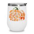Thanksgiving Fall Books Pumpkins Vintage Library Teacher Kid Wine Tumbler