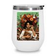 History Month Black Afro Girl Women Book Lovers Floral Wine Tumbler History Month Black Afro Girl Women Book Lovers Floral Wine Tumbler