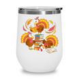 Turkey Reading Books Fall Thanksgiving Teacher Librarian Wine Tumbler Turkey Reading Books Fall Thanksgiving Teacher Librarian Wine Tumbler