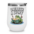 Unearth a Story Frog Reading a Book Summer 2026 Premium Tri-Blend Wine Tumbler