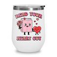 Valentines Day Book Read Your Heart Out Women Men Kids Wine Tumbler