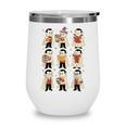 Vampire Reading Books Halloween Cute Teens Kids Wine Tumbler