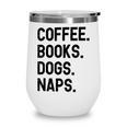 Vintage Coffee Books Dogs Naps Retro Wine Tumbler Vintage Coffee Books Dogs Naps Retro Wine Tumbler