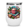 Vintage Cozy Winter Hot Cocoa Books Gingerbread Book Lovers Wine Tumbler