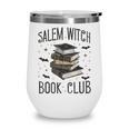 Vintage Salem Book Club Cat Bookish Spooky Halloween Wine Tumbler