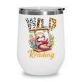 Wild About Reading Books Reader Lover Funny Teacher Animals For Men Women Kids Wine Tumbler