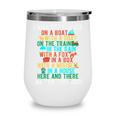 I Will Read Book On Boat Words For Kids Wine Tumbler