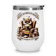 Wise Owl Reading Books Wine Tumbler