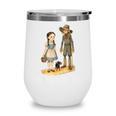 Wizard Of Oz Book Quote Scarecrow Dorothy Retro Drawing Wine Tumbler