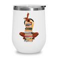 Woman And Books Stack Afro Girl Book Lover Premium Tri-Blend Wine Tumbler
