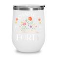 Women's 1986 Chapter Forty 40th Birthday Wildflower Book 40 Year Old Wine Tumbler
