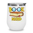 Women's Adorable Book Nerd Typography Minimalist Library Lover Wine Tumbler