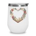 Women's Vintage Book Lover Valentine Heart Wine Tumbler Women's Vintage Book Lover Valentine Heart Wine Tumbler
