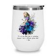 Women's Vintage Book Quote It’s No Use Going Back To Yesterday Wine Tumbler