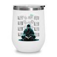 In A World Full Of Bookworms Be A Book Ninja Reading Reader Wine Tumbler