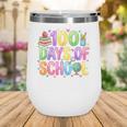 100 Days Of School Book Pencil Teachers Girls Kids 100th Day Wine Tumbler