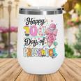 100th Day Of School Teacher Books 100 Days Of Preschool Girl Wine Tumbler