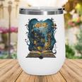 4 Books Are Portable Magic Bookish Reading Nerd Quote Wine Tumbler