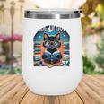 Abibliophobia Cat Reading Bookworm Reader Nerd For Men Women Girls Kids Wine Tumbler