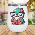 Adorable Book Lover Humming Bird With Reading Glasses Cute Wine Tumbler