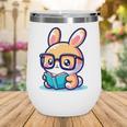 Adorable Book Lover Rabbit With Reading Glasses Cute Premium Wine Tumbler Adorable Book Lover Rabbit With Reading Glasses Cute Premium Wine Tumbler