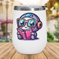 Adorable Book Lover Robot With Reading Glasses Cute Wine Tumbler Adorable Book Lover Robot With Reading Glasses Cute Wine Tumbler