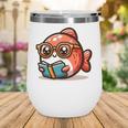 Adorable Book Lover Salmon With Reading Glasses Cute Wine Tumbler Adorable Book Lover Salmon With Reading Glasses Cute Wine Tumbler