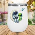Astronaut Reading Book To Alien Shirt Moon Space Lover Kids Wine Tumbler Astronaut Reading Book To Alien Shirt Moon Space Lover Kids Wine Tumbler