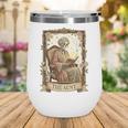 The Aunt Tarot Card Women Skeleton Aunty Book Lover Wine Tumbler The Aunt Tarot Card Women Skeleton Aunty Book Lover Wine Tumbler