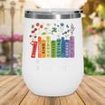 Awesome Like My Daughter Books Floral Proud Mom Women Wine Tumbler