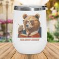 Bear Reading Book Glasses Library Zoo Teacher School Animal Wine Tumbler