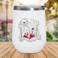 Bella Ciao Goodbye Beautiful Skull Book Of Dark Magic Occult Wine Tumbler