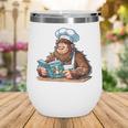 Bigfoot Reading a Cookbook Wine Tumbler