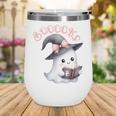 Boo Ghost Books Coquette Bow Halloween Women School Teacher Wine Tumbler Boo Ghost Books Coquette Bow Halloween Women School Teacher Wine Tumbler