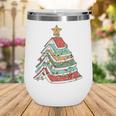 Book Christmas Tree For Librarians Book Lovers Wine Tumbler