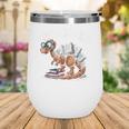 Book Dinosaur T-Rex Bookworm Dino Book Reading Wine Tumbler Book Dinosaur T-Rex Bookworm Dino Book Reading Wine Tumbler