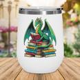 Book Dragon Reading Books Wine Tumbler