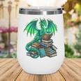 Book Dragon Reading Fantasy Wine Tumbler Book Dragon Reading Fantasy Wine Tumbler