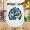 Book Dragon Reading Lover Wine Tumbler
