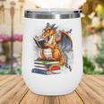Book Dragon Reading Book Lover Wine Tumbler Book Dragon Reading Book Lover Wine Tumbler
