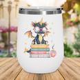 Book Lover Chibi Dragon With Big Red Glasses Bookworm Wine Tumbler Book Lover Chibi Dragon With Big Red Glasses Bookworm Wine Tumbler