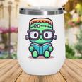Book Lover Frankenstein's Monster With Reading Glasses Wine Tumbler Book Lover Frankenstein's Monster With Reading Glasses Wine Tumbler