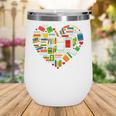 Book Lover Librarian Books Heart Valentine Wine Tumbler Book Lover Librarian Books Heart Valentine Wine Tumbler