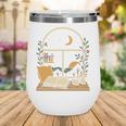 Book Lover Moonlight Reading Scene Night Wine Tumbler Book Lover Moonlight Reading Scene Night Wine Tumbler