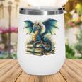 Book Lover Reading Fantasy Dragon Wine Tumbler