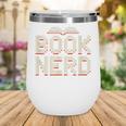 Book Nerd Retro Pixel Reading Librarian Aesthetic Wine Tumbler