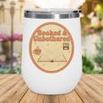 Booked & Unbothered Book Lover Tee Wine Tumbler