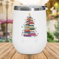 All Booked For Christmas Book Christmas Tree Lights Wine Tumbler