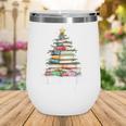 All Booked For Christmas Coquette Books Teacher Xmas Tree Wine Tumbler